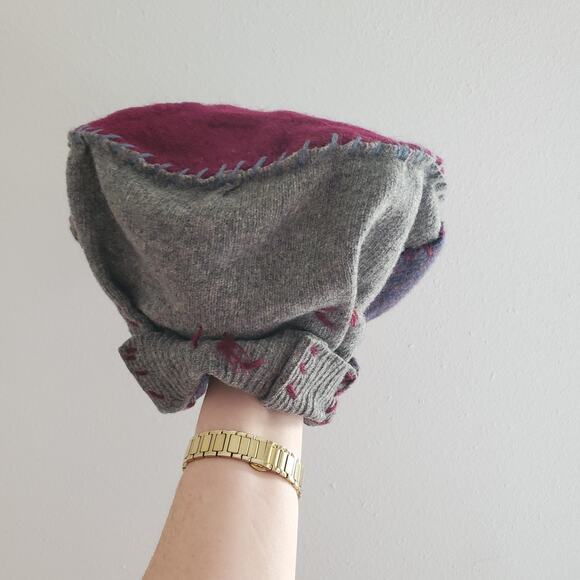 Crispina Ffrench Slouch Hat Womens One Size Multicolor Wool Patchwork Handmade main image 8
